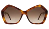 Illesteva Barbra 55 Sunglasses In Havana / Brown Flat Gradient