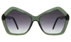 Illesteva Barbra 55 Sunglasses In Pine / Grey Flat Gradient