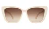 Illesteva Barcelona Sunglasses In Cream / Brown Flat Gradient