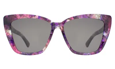 Illesteva Barcelona Sunglasses In Iris / Grey Flat