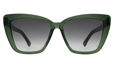 Illesteva Barcelona Sunglasses In Pine / Grey Flat Gradient
