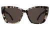 Illesteva Barcelona Sunglasses In White Tortoise / Grey Flat