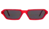 Illesteva Baxter Sunglasses In Red / Grey