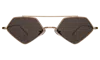 Illesteva Bayley Sunglasses In Gold / Grey Flat