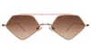 Illesteva Bayley Sunglasses In Rose Gold / Brown Flat Gradient
