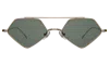 Illesteva Bayley Sunglasses In Silver / Olive Flat