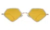 Illesteva Beak Ace 53 Sunglasses In Celeste/rose Gold / Honey Flat See Through