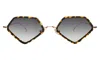 Illesteva Beak Ace 53 Sunglasses In Flame/rose Gold / Grey Flat Gradient