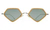 Illesteva Beak Ace 53 Sunglasses In Honey/silver / Olive Flat