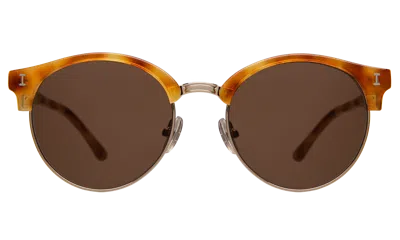 Illesteva Benson Sunglasses In Amber/gold / Brown