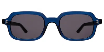 Illesteva Berlin Brl4 Men's Sunglasses Blue Size 49