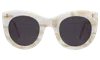 Illesteva Boca Ii Sunglasses In Tortoise Stripes / Blue Mirror