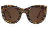 Illesteva Boca Ii Sunglasses In Tortoise Stripes / Brown