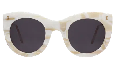 Illesteva Boca Ii Sunglasses In White/havana / Grey
