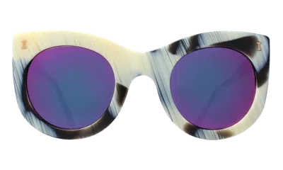 Illesteva Boca Sunglasses In Horn / Pink Mirror