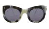 Illesteva Boca Sunglasses In Horn / Silver Flat Mirror