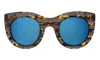 Illesteva Boca Sunglasses In Tortoise Stripes / Blue Mirror