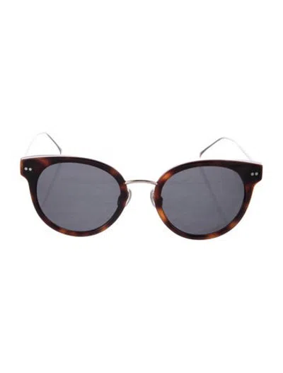 Pre-owned Illesteva Bridgeport Round Sunglasses In Brown