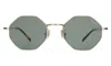 Illesteva Broome Sunglasses In Gold / Olive Flat