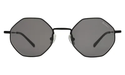 Illesteva Broome Sunglasses In Matte Black / Grey Flat