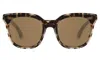 Illesteva Camille 64 Sunglasses In White Tortoise / Brown Flat