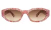 Illesteva Cassette Sunglasses In Rose Quartz / Brown Flat Gradient