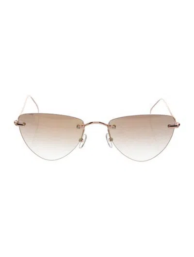 Pre-owned Illesteva Cat-eye Gradient Sunglasses In Gold