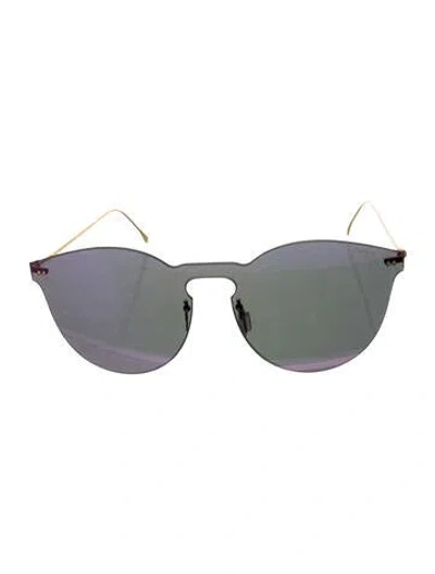 Pre-owned Illesteva Cat-eye Mirrored Sunglasses In Black