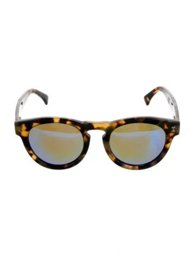 Pre-owned Illesteva Cat-eye Mirrored Sunglasses In Brown