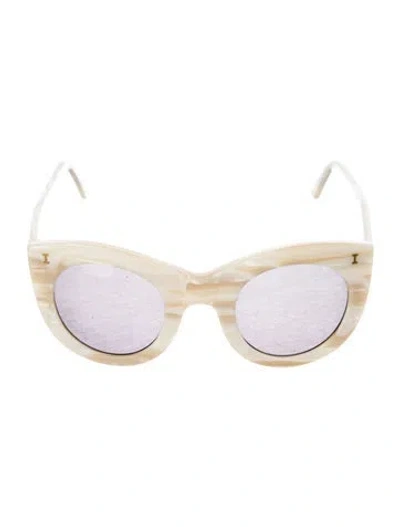 Pre-owned Illesteva Cat-eye Mirrored Sunglasses In Neutral