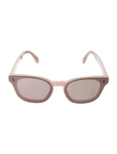 Pre-owned Illesteva Cat-eye Mirrored Sunglasses In Neutrals