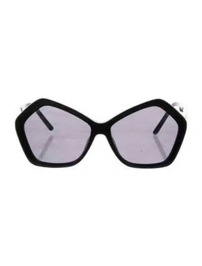 Pre-owned Illesteva Cat-eye Tinted Sunglasses In Black
