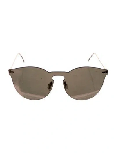 Pre-owned Illesteva Cat-eye Tinted Sunglasses In Gold