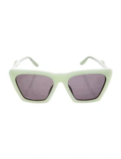 Pre-owned Illesteva Cat-eye Tinted Sunglasses In Green