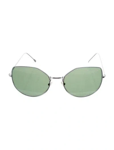 Pre-owned Illesteva Cat-eye Tinted Sunglasses In Silver