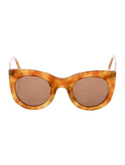 Pre-owned Illesteva Cat-eye Tinted Sunglasses In Yellow