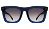 Illesteva Charleston Sunglasses In Navy / Grey Flat Gradient