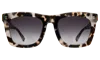 Illesteva Charleston Sunglasses In White Tortoise / Grey Flat Gradient