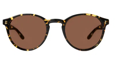 Illesteva Como Sunglasses In Flame / Brown