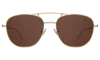 Illesteva Cyprus Sunglasses In Gold / Brown Flat