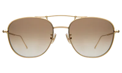 Illesteva Cyprus Sunglasses In Gold / Taupe Flat Gradient