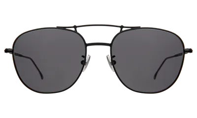 Illesteva Cyprus Sunglasses In Matte Black / Grey Flat