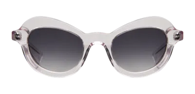 Illesteva Delfina Sunglasses In Amethyst / Grey Gradient