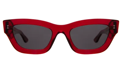 Illesteva Donna Sunglasses In Mulberry / Grey
