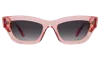 Illesteva Donna Sunglasses In Neon Pink / Grey Gradient