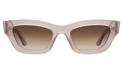 Illesteva Donna Sunglasses In Thistle / Brown Gradient