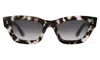 Illesteva Donna Sunglasses In White Tortoise/cider / Grey Gradient