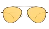Illesteva Dorchester Sunglasses In Gold / Silver Flat Mirror