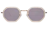 Illesteva Dylan Tate Sunglasses In Champagne/rose Gold / Bright Rose Flat Mirror