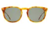 Illesteva Eldridge 56 Sunglasses In Amber / Olive Flat